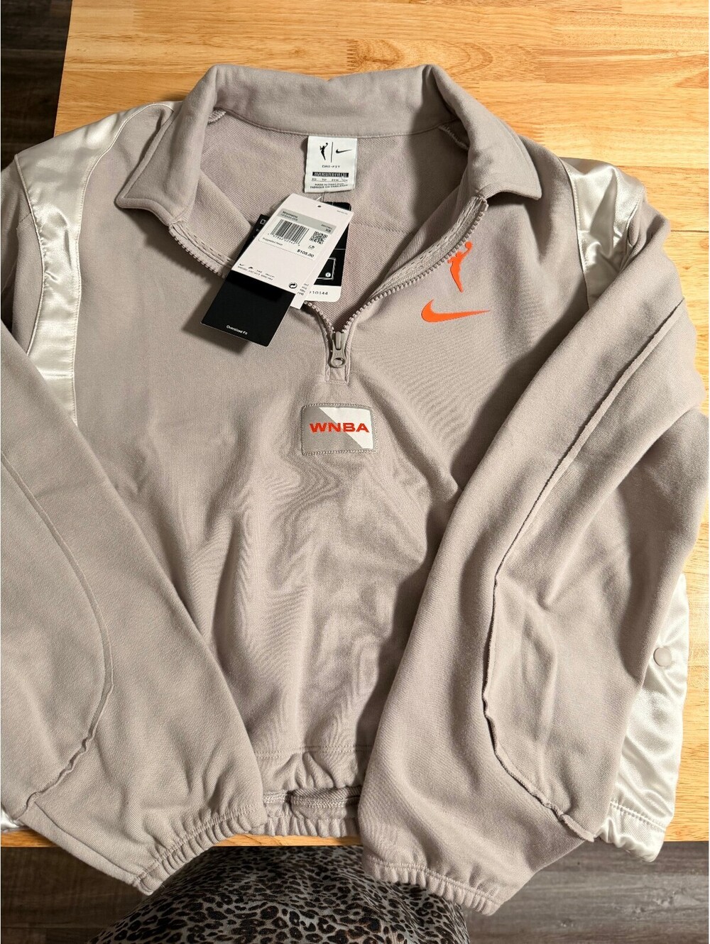 Nike WNBA Quarter-Zip Pullover Jacket with Satin Sleeves